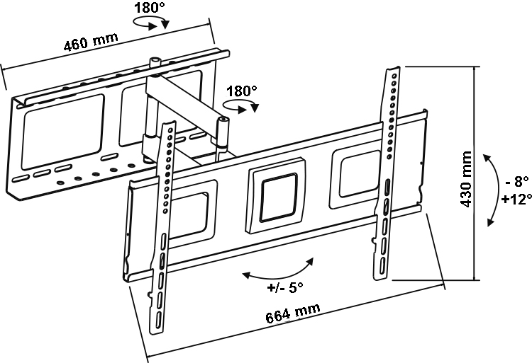 Vollbeweglicher Wandhalter für LCD TV My Wall HP7-2A-/bilder/big/HP7-2A_TZ.jpg