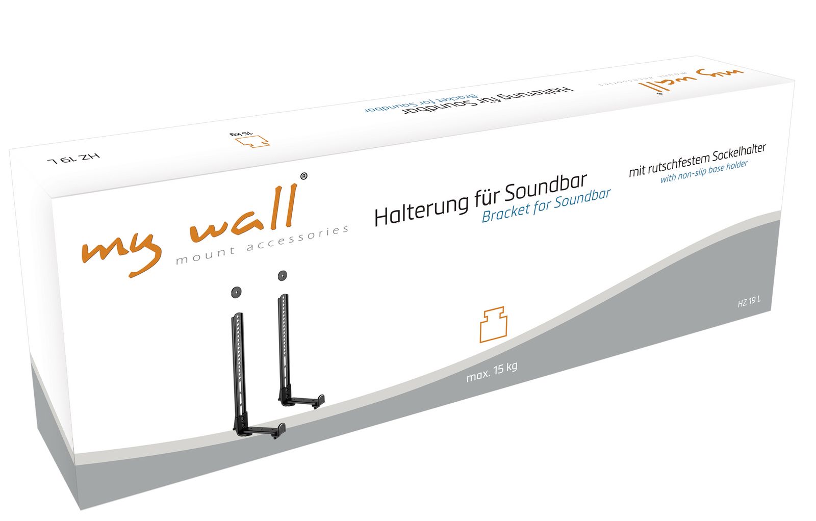 Universal-Soundbar-Halterung mit rutschfestem Sockelhalter MyWall HZ19-/bilder/big/HZ19_karton.jpg