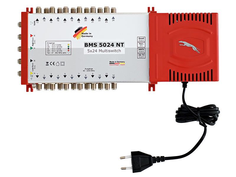 Multischalter 5/24 - Bauckhage BMS5024NT für 24 Teilnehmer quadtauglich