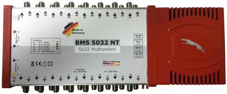 Multischalter 5/32 - Bauckhage BMS5032NT für 32 Teilnehmer quadtauglich