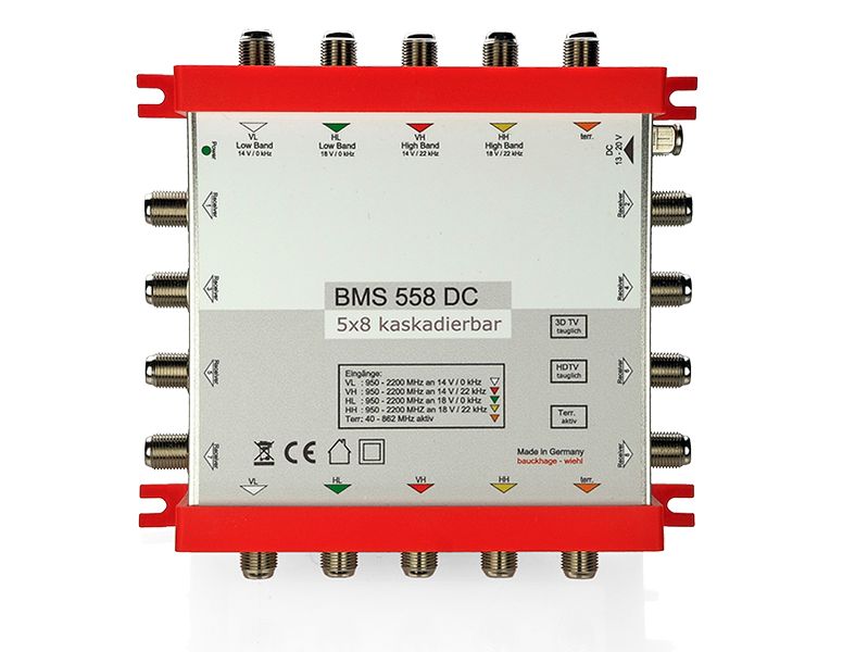 Multischalter 5/8 - Bauckhage BMS558DC Kaskade für 8 Teilnehmer 