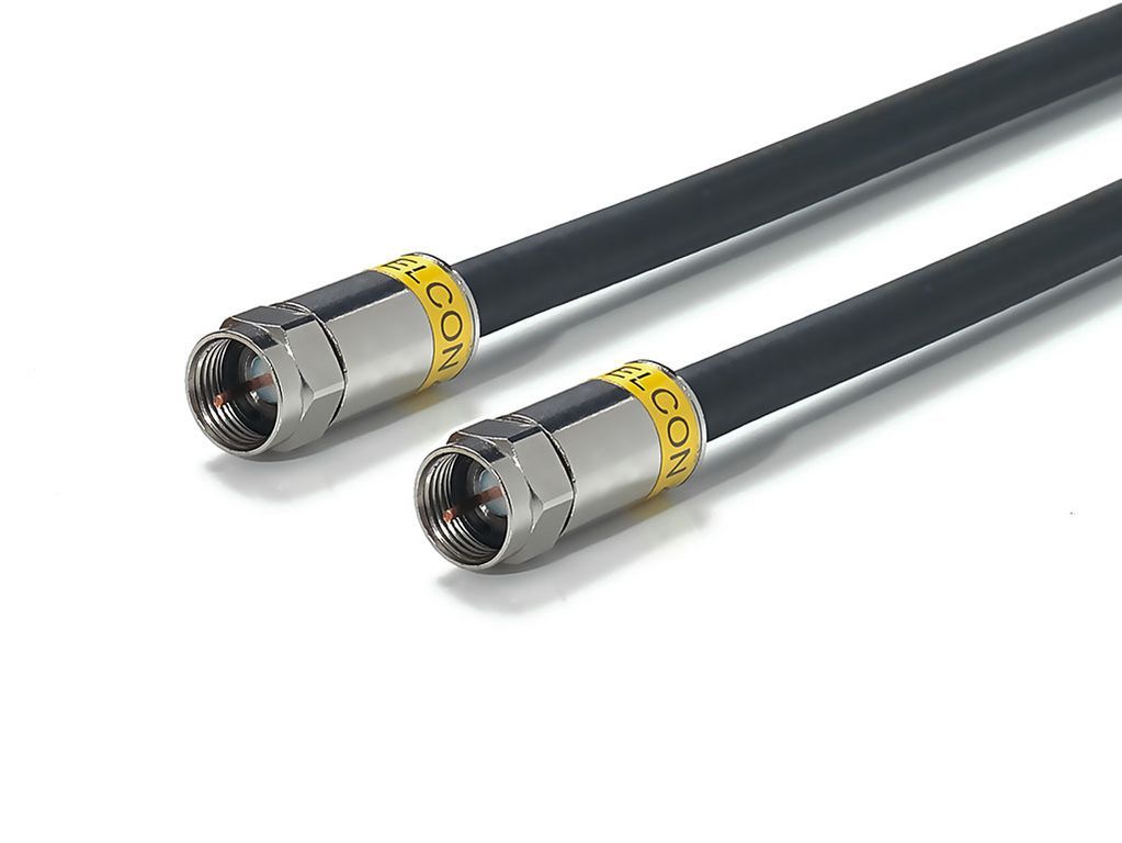 Antennenkabel F-Stecker / F-Stecker - Cabelcon xxx schwarz Jumperkabel Patchkabel