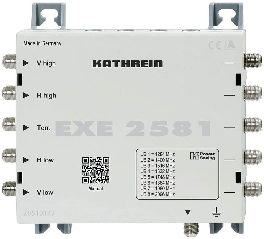 Kathrein EXR 2508  Multischalter 5 auf 8 für 8 Teilnehmer 