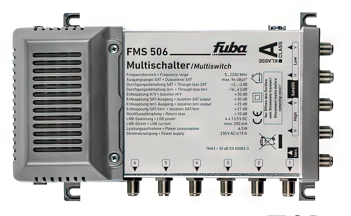 Multischalter 5/6 - Fuba FMS 506 für 6 Teilnehmer 