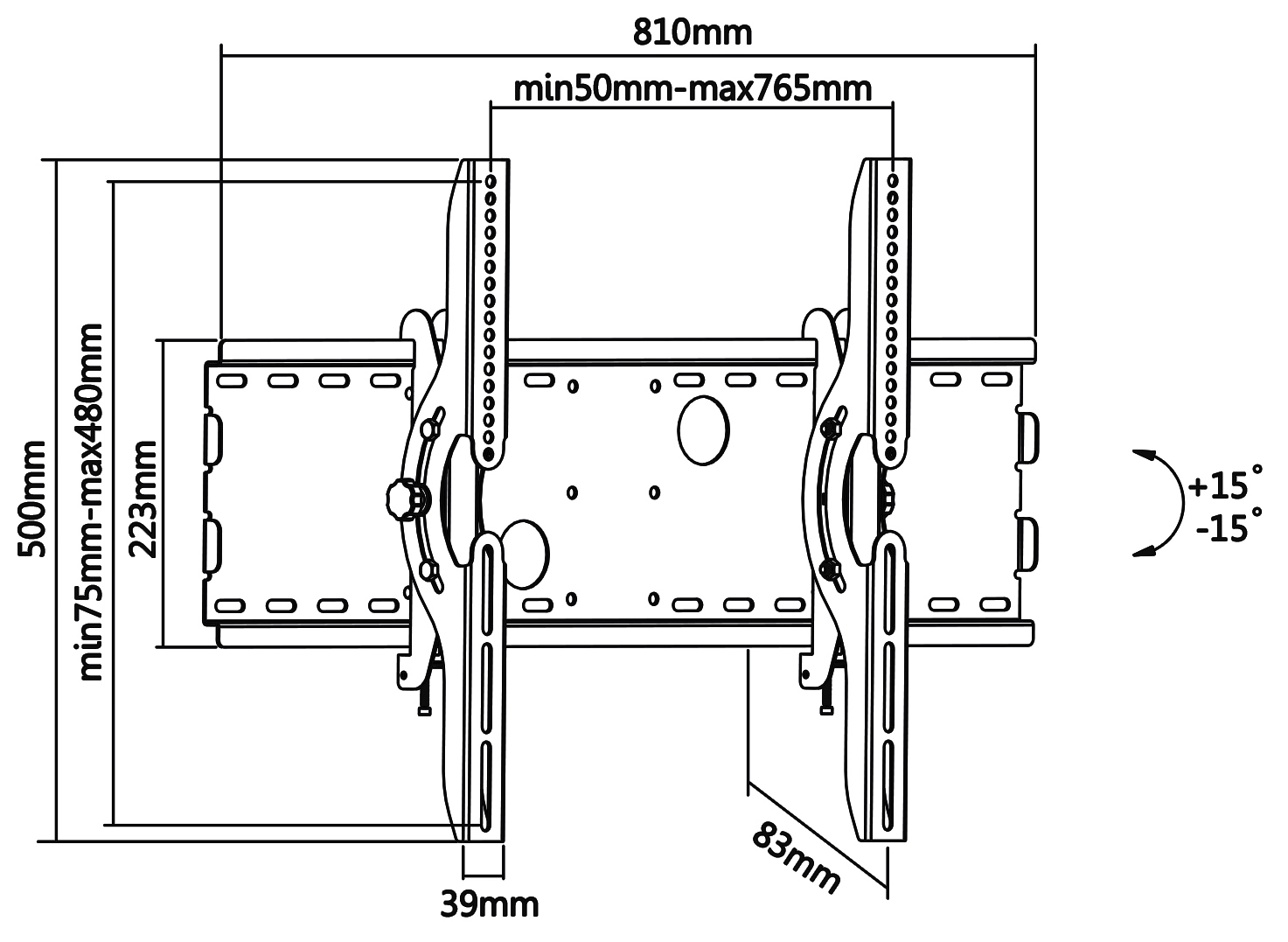 Wandhalter für Flach-Bildschirm My Wall H 10-4S-/bilder/big/h10-4s_tz.jpg