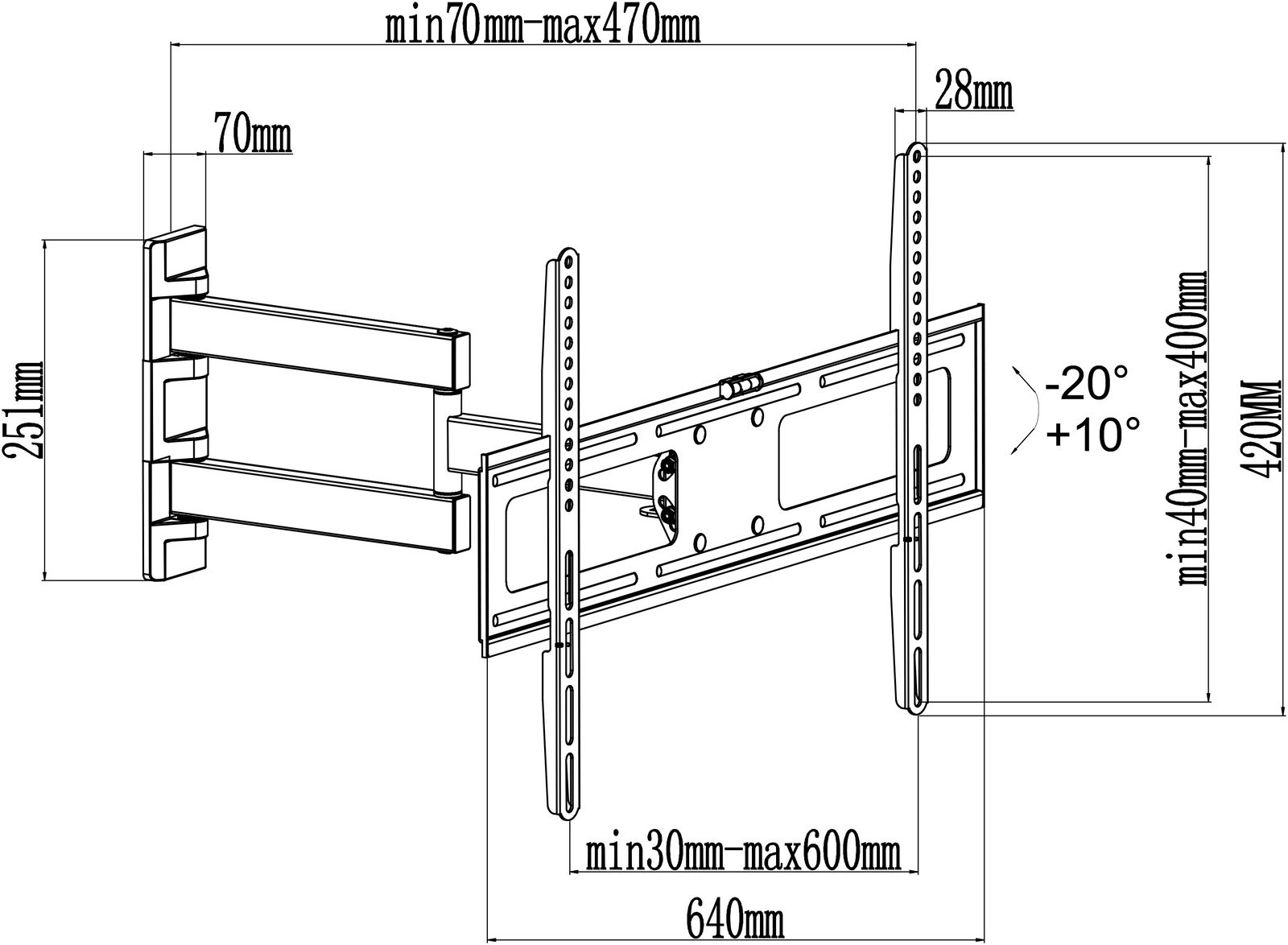 Vollbeweglicher Wandhalter für LCD TV MyWall H26-2-/bilder/big/h26-2_tz.jpg