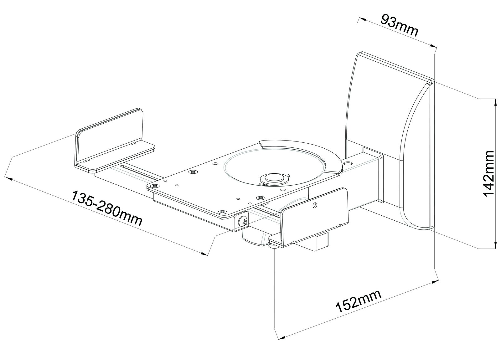 Wandhalter für Lautsprecher MyWall HB5-/bilder/big/hb5_tz.jpg