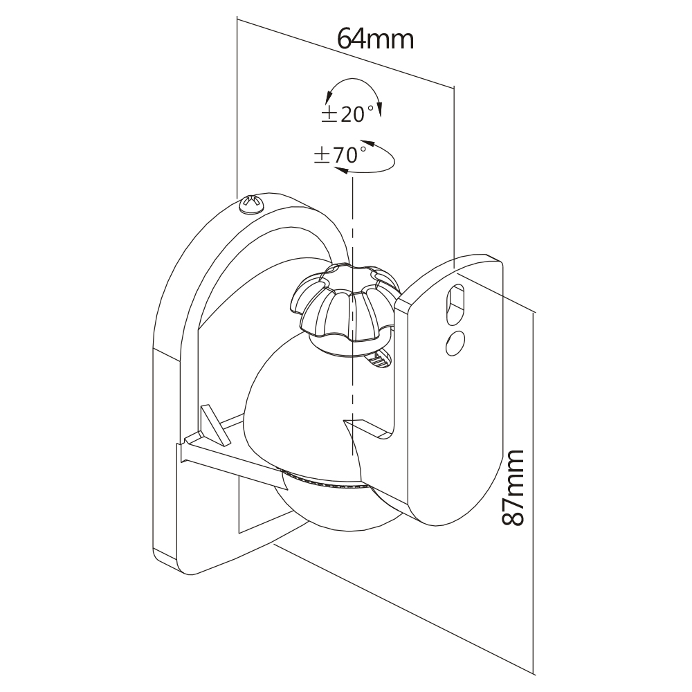 Wandhalter für Lautsprecher My Wall HB 6 W-/bilder/big/hb6w_tz.jpg