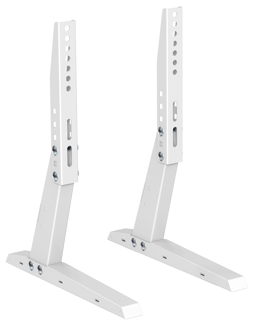 Universal Standfuß für Flachbildschirme MyWall HP35W für Bildschirme 13''-37" (33-94 cm),Belastung bis 35 kg 2 Stück weiß