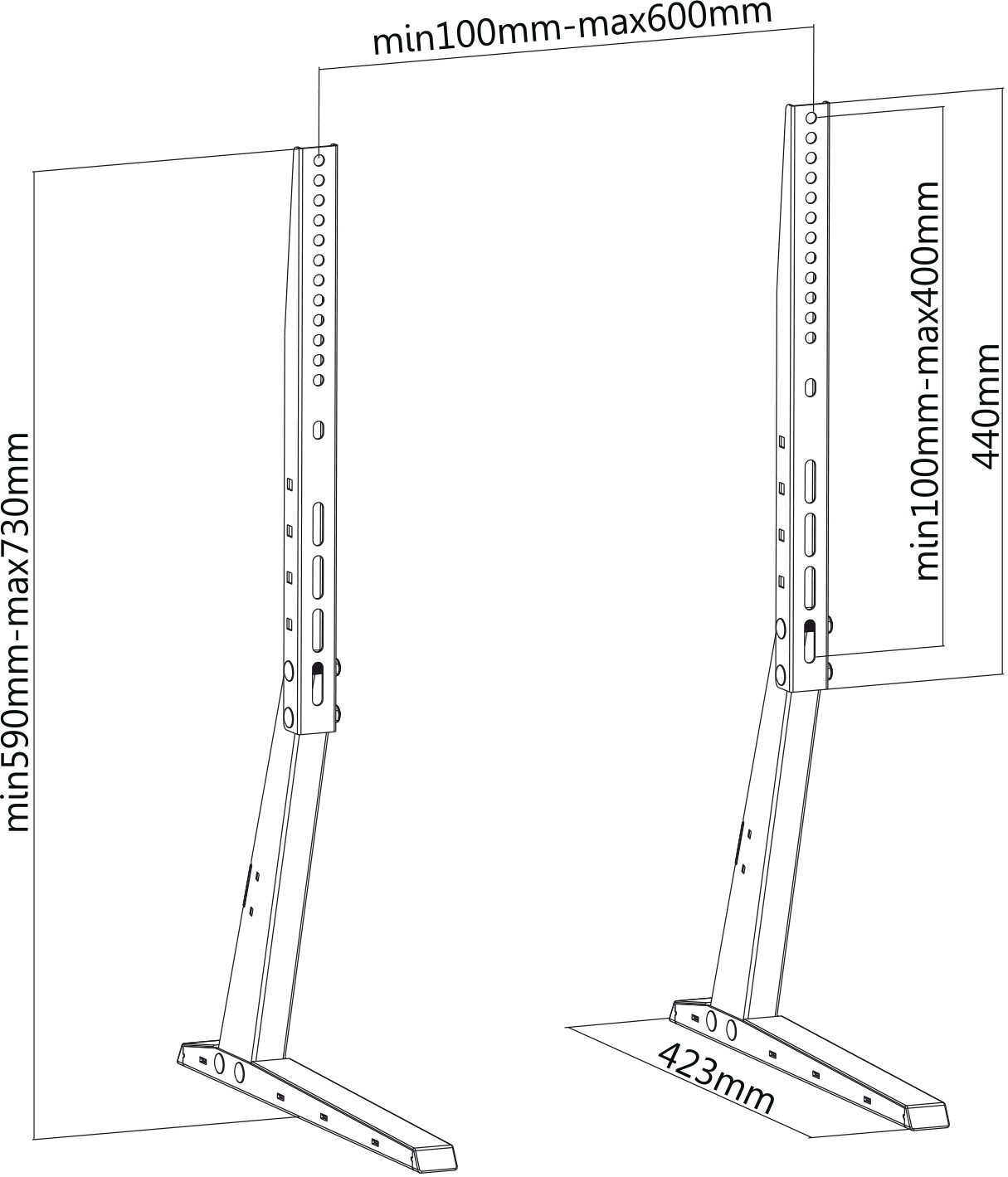 Universal Standfuß für Flachbildschirme MyWall HP36-/bilder/big/hp36l_tz.jpg