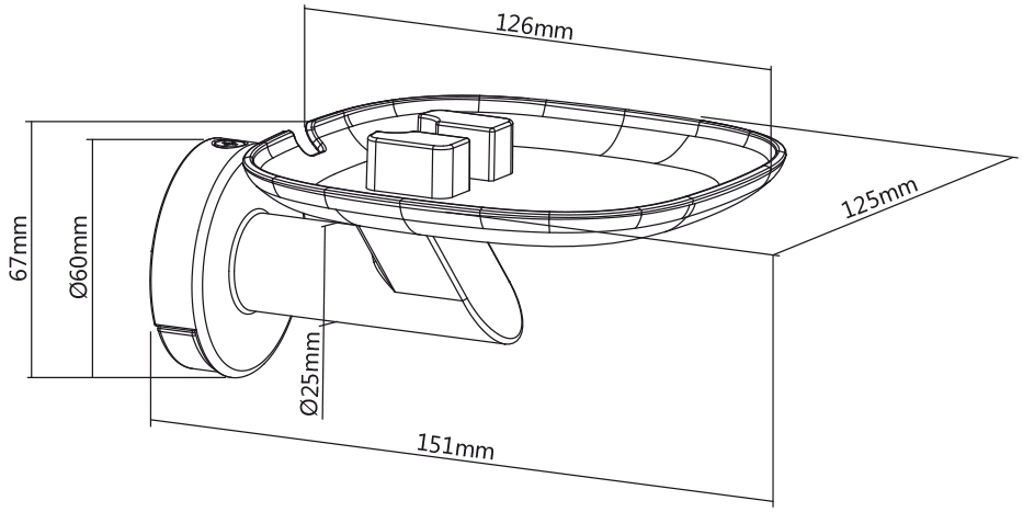 2 Wandhalter für Sonos Lautsprecher One& ONE SL Play My Wall HS16W-/bilder/big/hs16l_tz.jpg