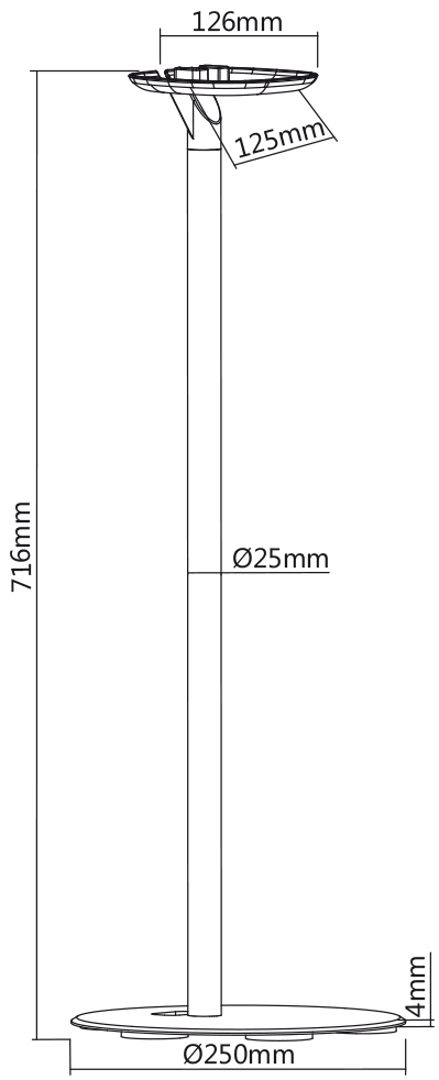 2 Ständer für Sonos One; ONE SL und Play:1 Lautsprecher MyWall HS18-/bilder/big/hs18l_tz1.jpg