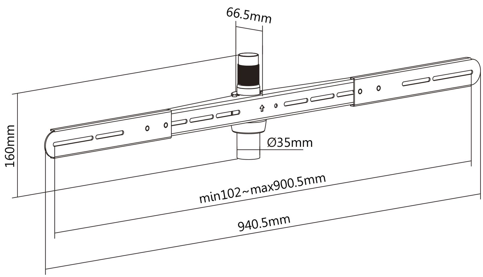 Soundbar-Halterung für Staffelei / Bodenstativ MyWall HZ16-/bilder/big/hz16_hz16w_tz.jpg