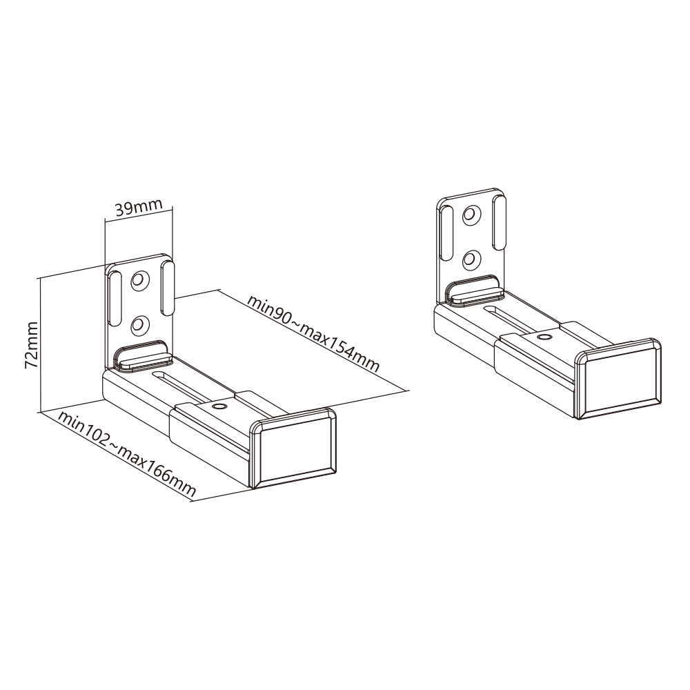 Universal Soundbar Wandhalterung My Wall HZ30-/bilder/big/hz30_tz.jpg