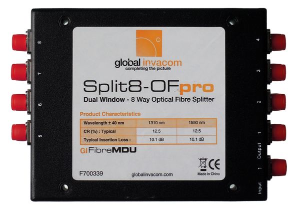 Global Invacom Fibre SP8-OFpro Optischer Verteiler 8-Wege-/bilder/big/invacom-split8.jpg