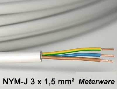 Mantelleitung NYM-J Kabel 3 x 1.5 mm² 3 adriges Installationskabel-/bilder/big/mantelleitung-nym-j-1m.jpg