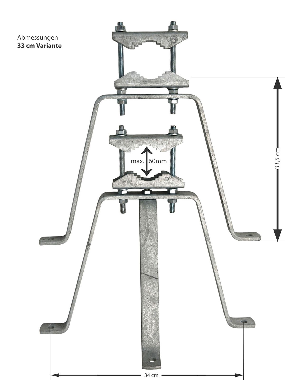 33cm Sat Mauerhalterset / Masthalter - XmediaSat MHS335-/bilder/big/mauerhalter_liegend_335.jpg
