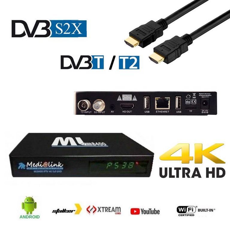 Medialink ML8400 4K UHD Sat Receiver DVB-S2 / DVB-T2 Android-/bilder/big/ml8400_1.jpg