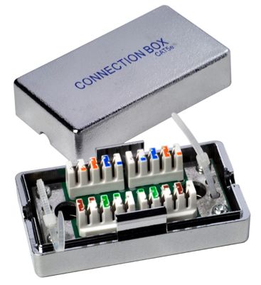 8 Stück - Wentronic 50481  Cat5e Connection Box / Verbinder / Verbindungsbox