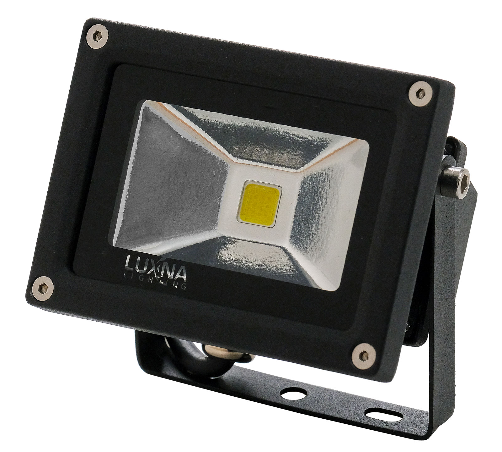 Luxna Lighting Flootlight Strahler/Scheinwerfer Restposten 10 Watt 5000K 750Lm IP65 schwarz