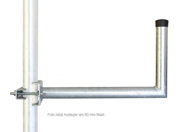 50cm Mastausleger XmediaSat xm-line 090008 Auslage 50 cm Masthöhe 30 cm feuerverzinkt rostfrei mit Zahnschellen