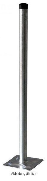 1m Antennenmast mit Fuß - xm-line 060055 Masthöhe: 100 cm Ø: 60 mm feuerverzinkt rostfrei mit Mastkappe