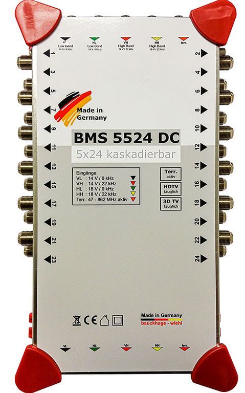 Multischalter 5/24 - Bauckhage BMS5524DC Kaskade für 24 Teilnehmer 