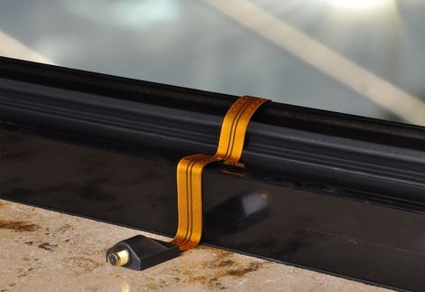 DUR-line 1710-G Fensterdurchführung Sat Kabel Flachkabel hauchdünne hochwertige Ausführung mit F-Buchsen Gold