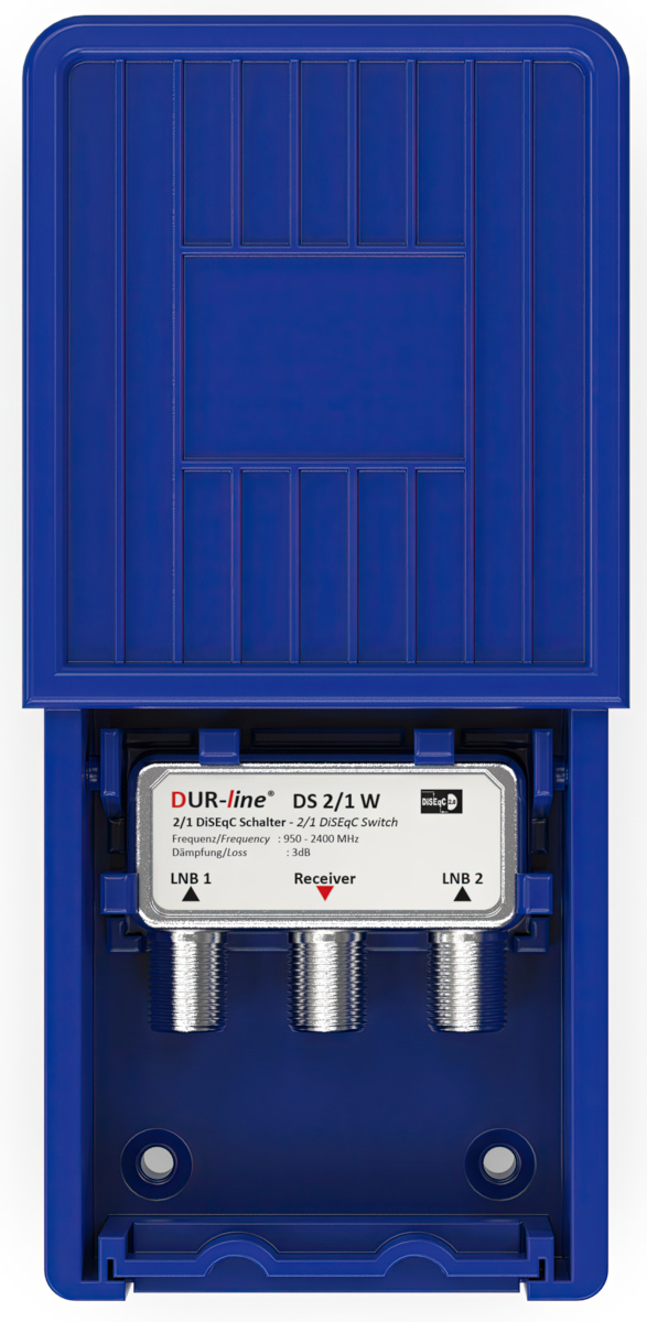 DUR-line Switch Master DiSEqC Schalter 2/1 2 Satelliten für 1 Teilehmer
