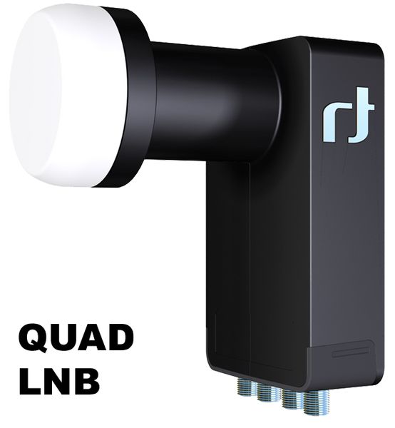 Quad LNB - Inverto Black Ultra IDLB-QUDL40-ULTRA-OPP 3D & 4K ready für 4 Teilnehmer