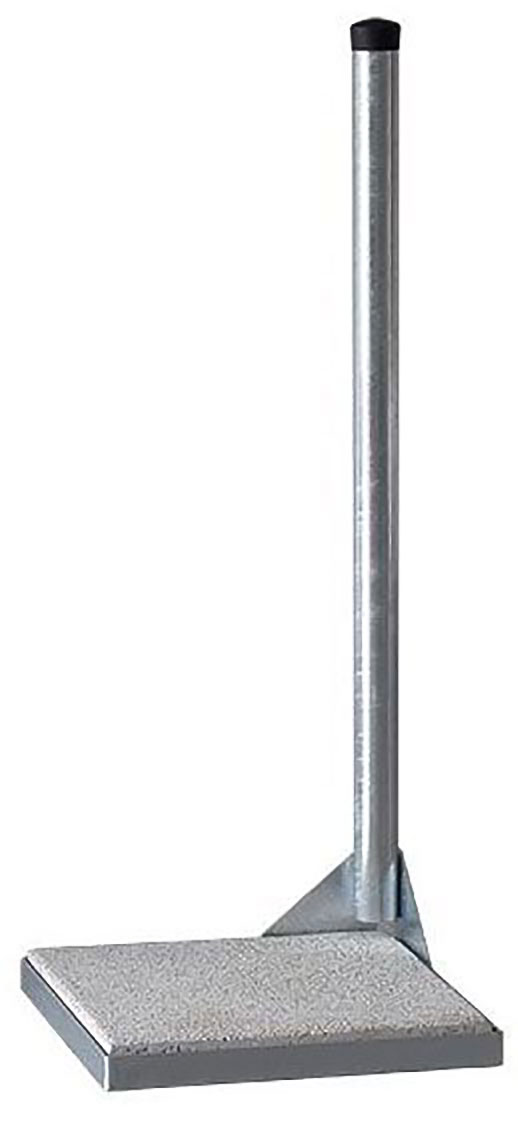 XmediaSat Solidy 11040 1PL Balkonständer für 1-2 Platten - 48/1000 Masthöhe: 100 cm Ø: 48 mm für 1 Betonplatte (40 cm) feuerverzinkt Flachdachständer Balkonständer rostfrei