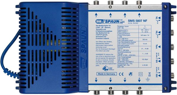 Spaun SMS 5807 NF Multischalter 5/8 8 Anschlüsse quadtauglich 