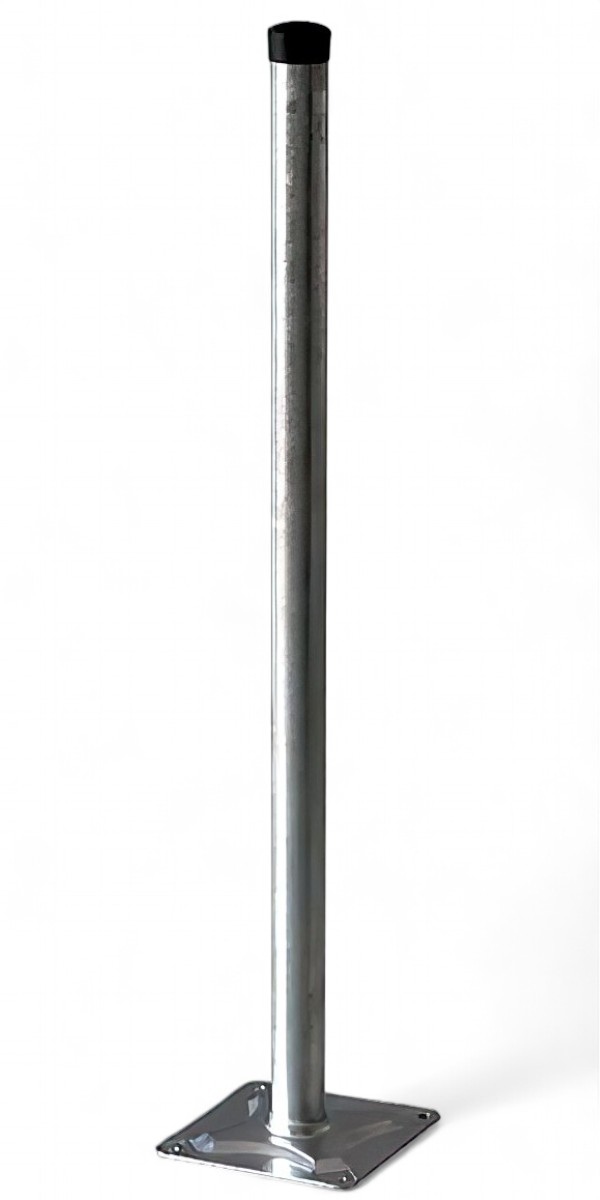 1m Antennenmast mit Fuß - xm-line 060052 Masthöhe: 100 cm Ø: 48 mm feuerverzinkt rostfrei mit Mastkappe
