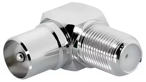 F-Adapter Winkeladapter F-Kupplung Koax-Stecker 9.5 mm