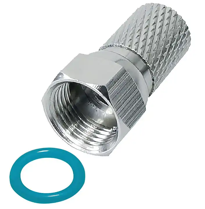 F-Stecker / F-Aufdrehstecker 7.5 mm BigNut mit Dichtring