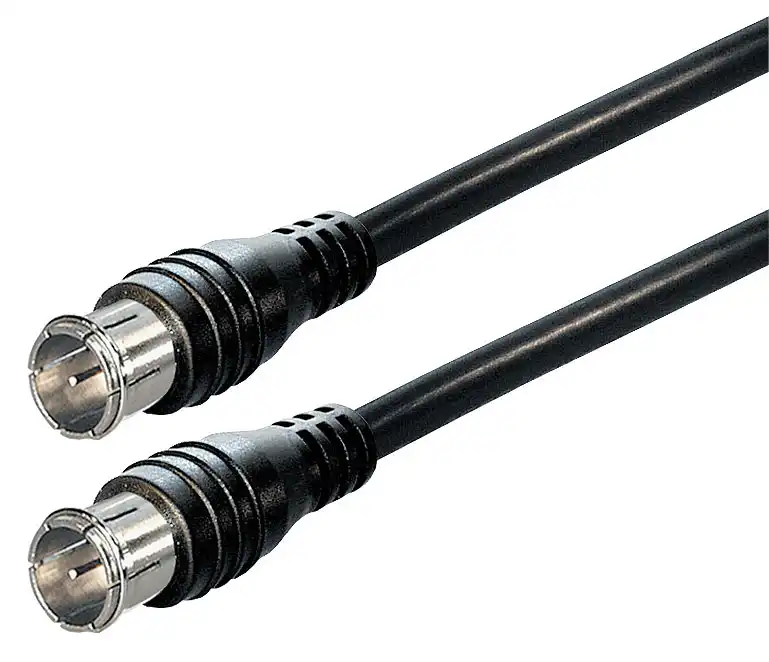 0.4m Sat-Anschlusskabel Quick F-Stecker - Quick F-Stecker, mit F-Quicksteckern Länge: 0.4 m schwarz