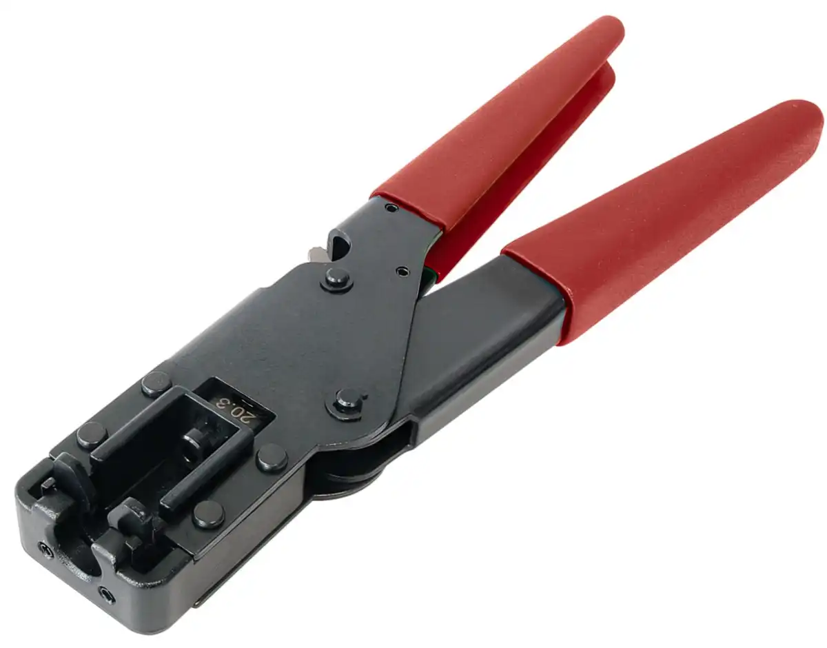 Transmedia FWQ1L Crimpzange für Kompressionsstecker