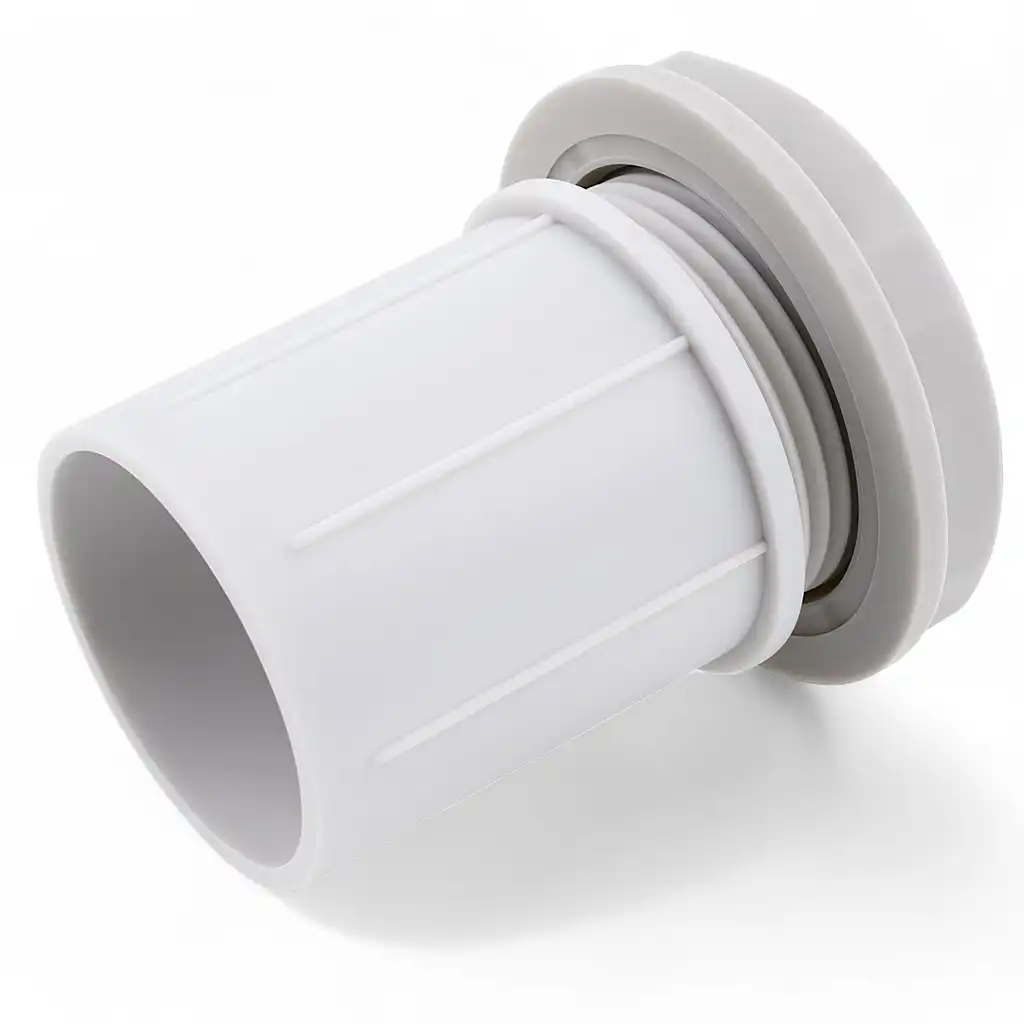 XmediaSat M16 PVC-Rohradapter mit Gewinde – 16 mm Stangenrohr-Adapter, für Verbindungs-/Verteilerdosen lichtgrau (RAL 7035)