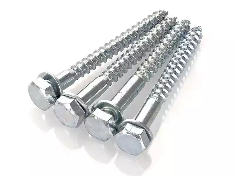 XmediaSat XM29242 Sechskant-Holzschraubensatz galv. verzinkt 4er Set 10  x 100 mm DIN 571