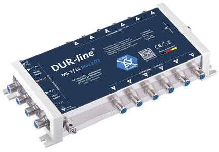 Multischalter 5/12 - DUR-line Blue eco Stromspar für 12 Teilnehmer kein Netzteil notwendig - 0 Watt Standby Multiswitch [Digital HDTV FullHD 4K UHD]