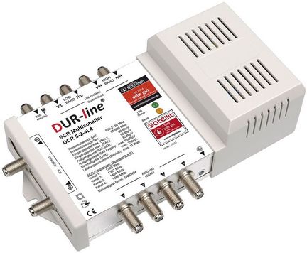 DUR-line DCR 5-2-4L4 Unicable Einkabel Multischalter für 12 Teilnehmer (2 x 4 + 4)