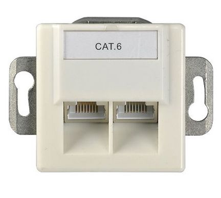 XmediaSat CAT6UP-W Cat6 Netzwerkdose für Unterputzmontage weiß 