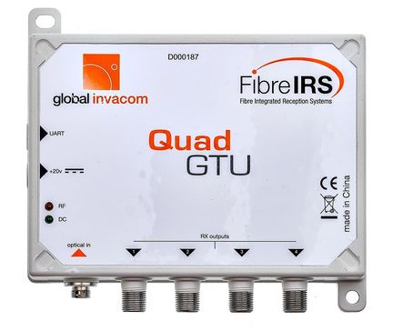 Global Invacom Fibre IRS Quad Abschlusseinheit MKIII optischer HF-Konverter für den Anschluß von 4 Receiver