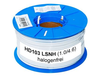 100 Meter - Antennenkabel - Ören HD 103 LSNH 6.8 mm Class A+ halogenfrei weiß Sat Kabel Meterware