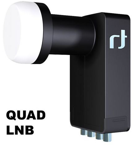 11111Quad LNB - Inverto Black Ultra IDLB-QUDL40-ULTRA-OPP 3D & 4K ready für 4 Teilnehmer
