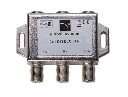 DiSEqC Schalter 2/1 | DiSEqC Umschalter Global Invacom 2 Satelliten für 1 Teilehmer
