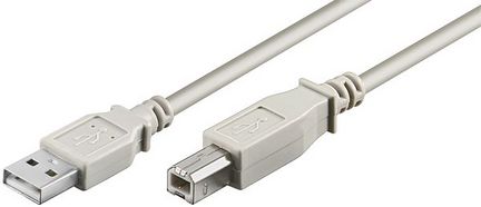 11111Wentronic USBAB1.8 USB Verbindungskabel A/B 1.8 m beige 