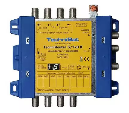 TechniSat TechniRouter 0000/3291 Einkabellösung | Unicable | SCR für 8 Teilnehmer