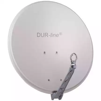 1111165cm Satellitenschüssel - DUR-line Select 60/65 H Ø: 65 cm hellgrau (RAL 7035) Spiegel Feedarm und Rückenteil aus ALU