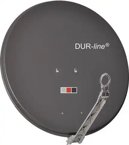 80cm Satellitenschüssel - DUR-line Select 75/80 A Ø: 80 cm anthrazit (RAL 7012) Spiegel Feedarm und Rückenteil aus ALU 3 x Test "Sehr gut"